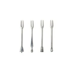 Match Pewter Assorted Olive Cocktail Forks, Set/4