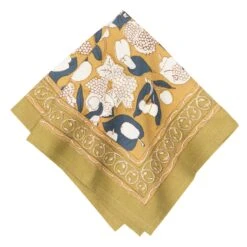 Granada Harvest Mustard & Blue Napkin
