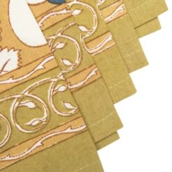 Granada Harvest Mustard & Blue Napkin -Home Furnishings Shop 93 01 5 napkins3