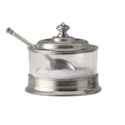 Match Pewter Jam Pot W/ Spoon
