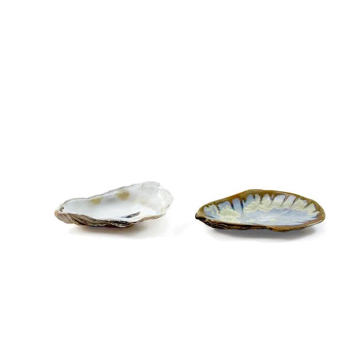 Ae Ceramics Oyster Series Damariscotta Dish In Abalone & Tortoise 3 Ae Ceramics Oyster Series Damariscotta Dish In Abalone & Tortoise