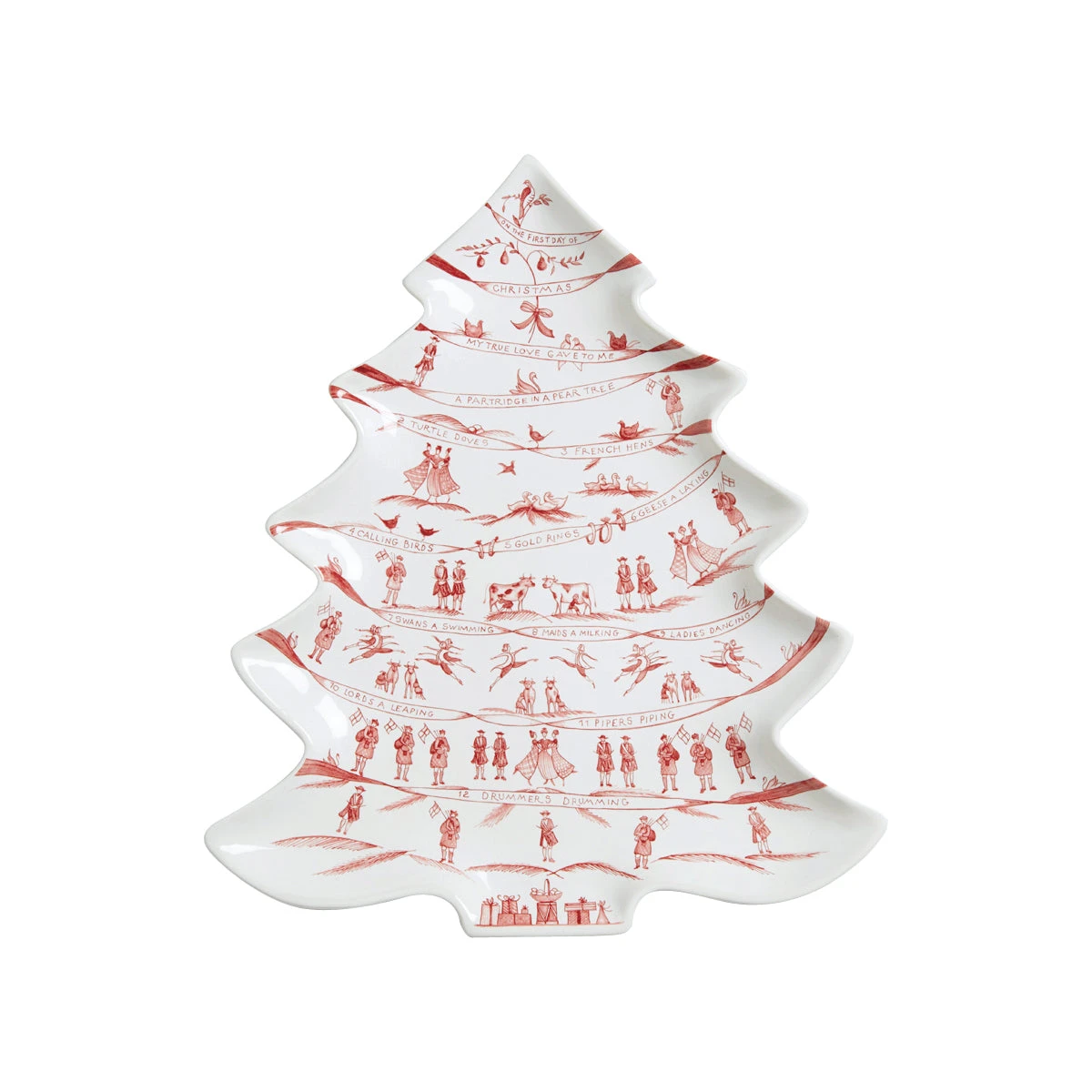Juliska Country Estate Winter Frolic Ruby 12 Days Of Christmas Tree Platter 3 Juliska Country Estate Winter Frolic Ruby 12 Days Of Christmas Tree Platter