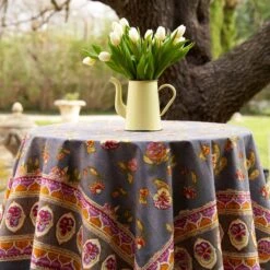 Pansy Red & Grey Tablecloth -Home Furnishings Shop DSC08690 0 5x square jpg