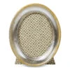 Florentine Oval Silver Leaf Frame, 4" 1 Florentine Oval Silver Leaf Frame, 4" -Home Furnishings Shop FMOV S 2