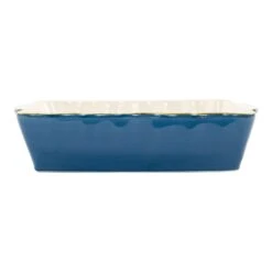 Vietri Italian Bakers Blue Rectangular, Medium