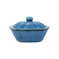 Vietri Italian Bakers Blue Covered Casserole