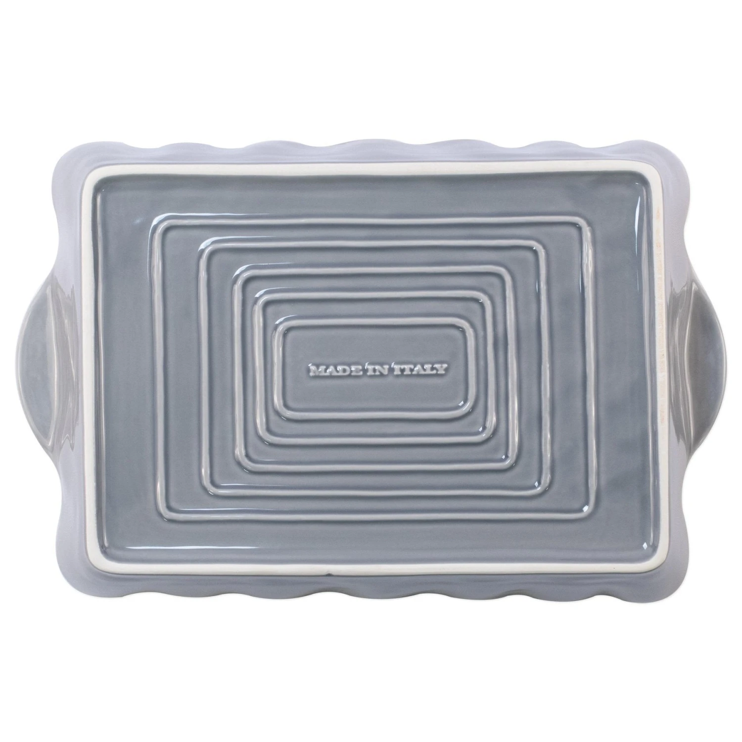 Vietri Italian Bakers Gray Rectangular, Large 4 Vietri Italian Bakers Gray Rectangular, Large - Image 2