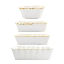 Vietri Italian Bakers White Square, Small -Home Furnishings Shop ITB W29100 SET