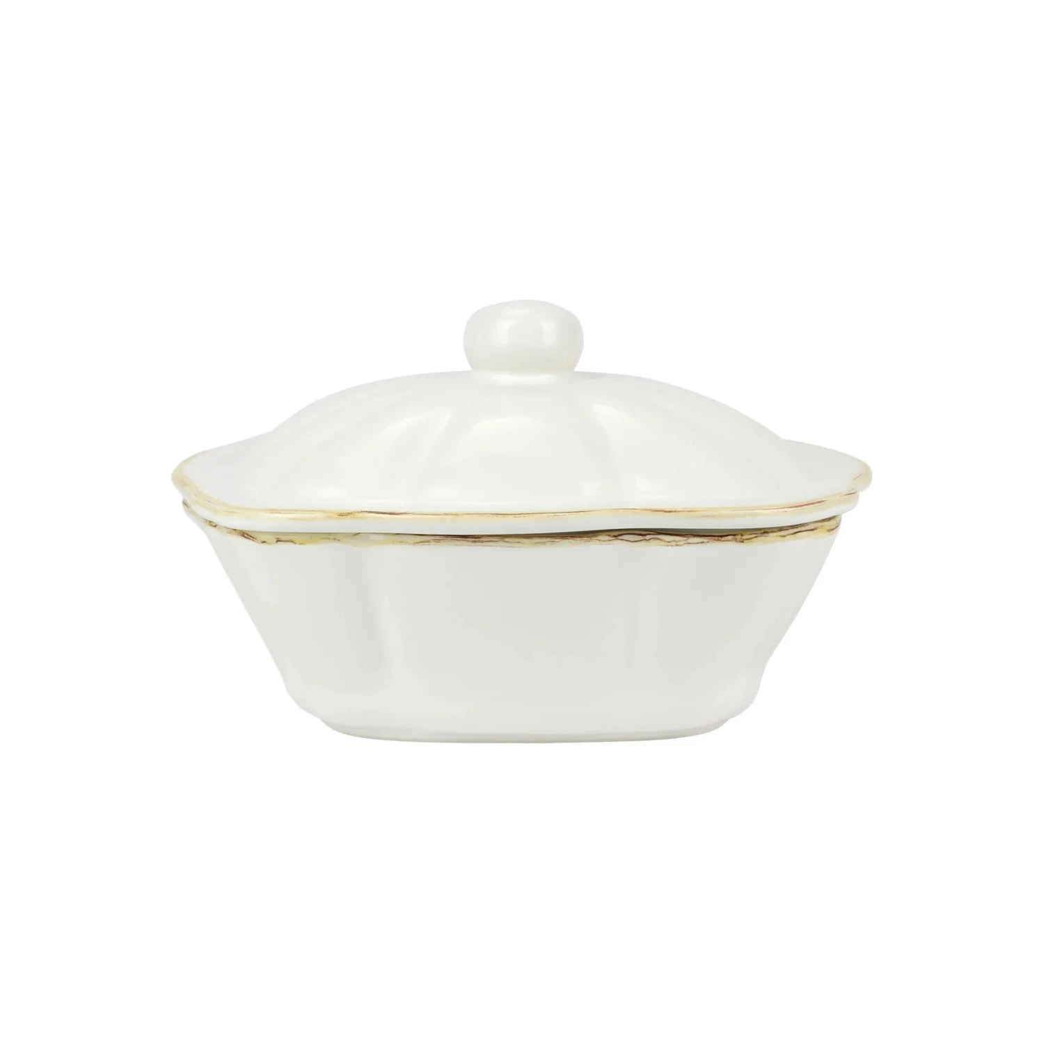 Vietri Italian Bakers White Covered Casserole 3 Vietri Italian Bakers White Covered Casserole