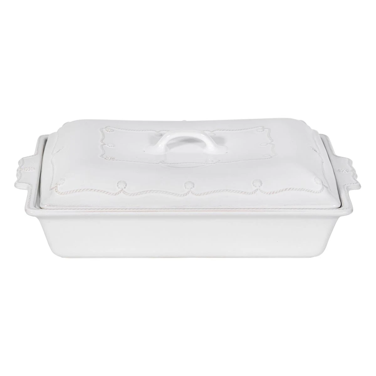 Juliska Berry & Thread Whitewash Lidded Rectangular Baker 13" 3 Juliska Berry & Thread Whitewash Lidded Rectangular Baker 13"