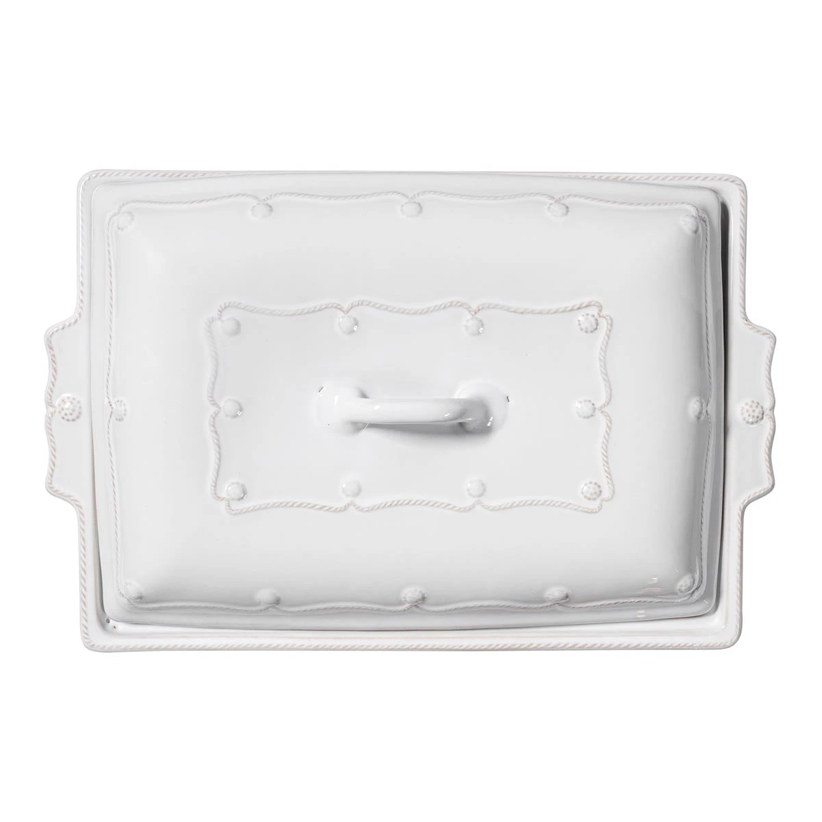 Juliska Berry & Thread Whitewash Lidded Rectangular Baker 13" 4 Juliska Berry & Thread Whitewash Lidded Rectangular Baker 13" - Image 2