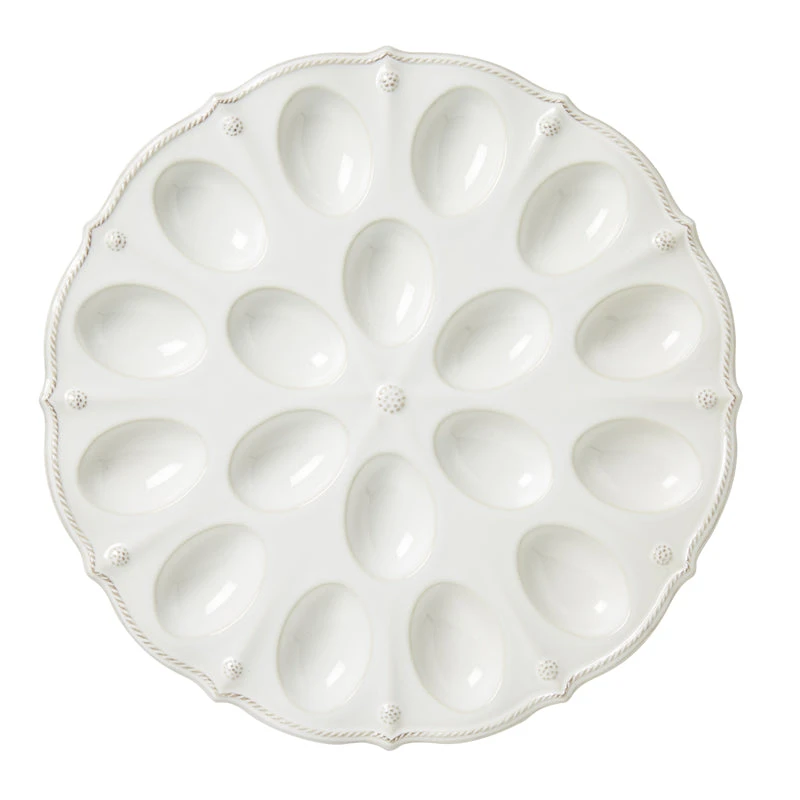 Juliska Berry & Thread Whitewash Deviled Egg Platter 3 Juliska Berry & Thread Whitewash Deviled Egg Platter