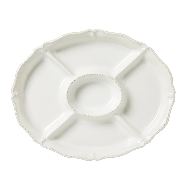 Juliska Berry & Thread Whitewash Crudite Platter 3 Juliska Berry & Thread Whitewash Crudite Platter