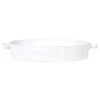 Vietri Lastra White Handled Oval Baker -Home Furnishings Shop LAS 2655W