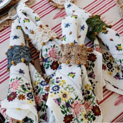 Juliska Mirabelle Multi Linen Napkin -Home Furnishings Shop LB90 10LS4