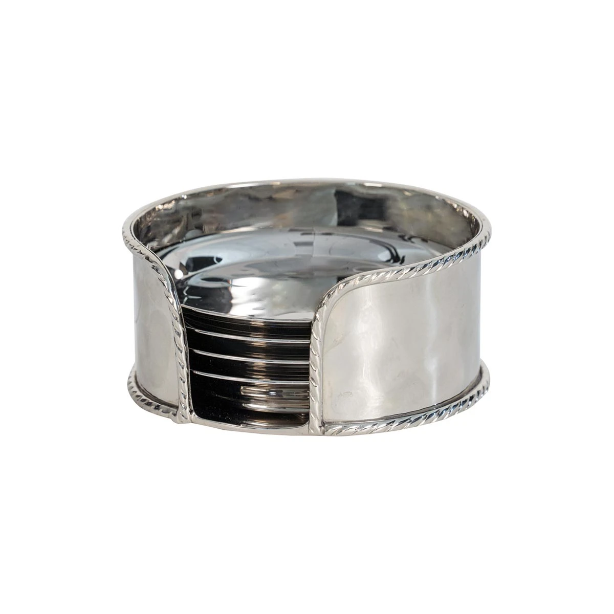 Juliska Graham Hammered Metal Coasters 3 Juliska Graham Hammered Metal Coasters