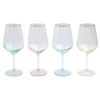Vietri Assorted Rainbow Wine Glass Set