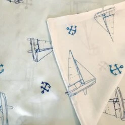 Silk Baby Lovey, Blue Sailboats -Home Furnishings Shop SILKSAILBOATBLUE