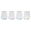 Vietri Assorted Rainbow Stemless Wine Glass Set 2 Vietri Assorted Rainbow Stemless Wine Glass Set -Home Furnishings Shop VBOW 52121