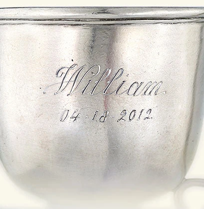 Match Pewter Baby Cup W/ Handle 5 Match Pewter Baby Cup W/ Handle - Image 3