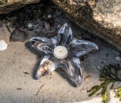 Simon Pearce Starfish Tealight In Gift Box -Home Furnishings Shop alt lifestyle starfish tealight 6.7.22 2573 edit
