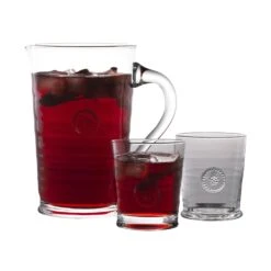 Juliska Berry & Thread Glass Pitcher -Home Furnishings Shop b705 c and b703set c cranberry 1
