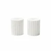 Daphne White Large Salt & Pepper Set