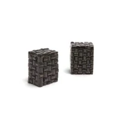 Porter Black Large Salt & Pepper Shakers