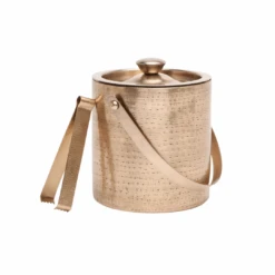 Winsford Antique Brass Ice Bucket + Tongs