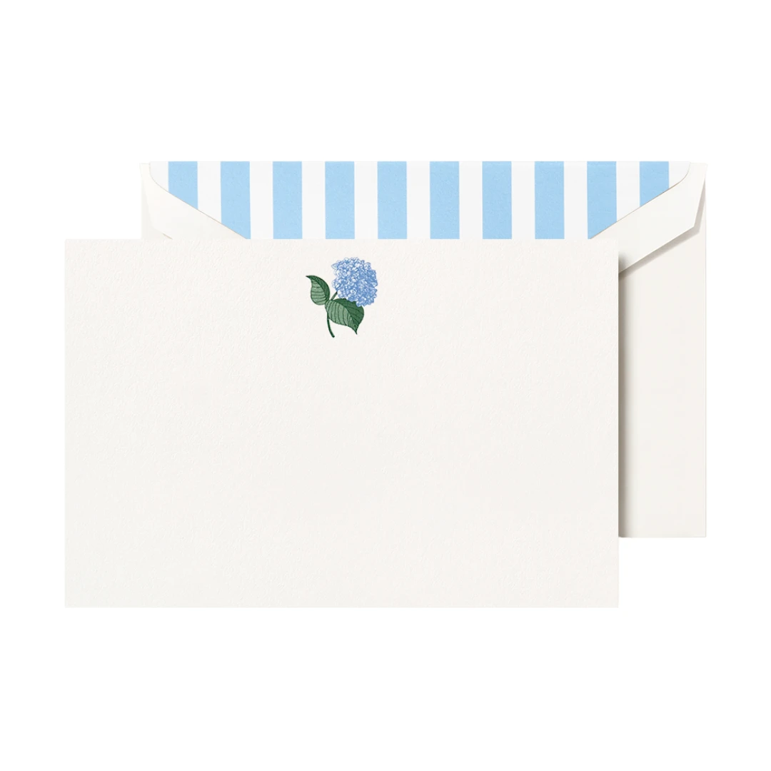Crane & Co. Engraved Blue Hydrangea Cards 3 Crane & Co. Engraved Blue Hydrangea Cards