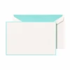 Crane & Co. Aqua Bordered Cards -Home Furnishings Shop cc39061