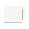 Crane & Co. Newport Blue Border Pearl White Notes -Home Furnishings Shop cf1435