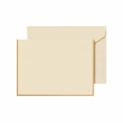 Crane & Co. Gold Border Ecru Notes
