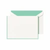 Crane & Co. Aqua Bordered Pearl White Notes -Home Furnishings Shop cf1782