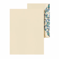 Crane & Co. Blue Florentine Ecru Half Sheets