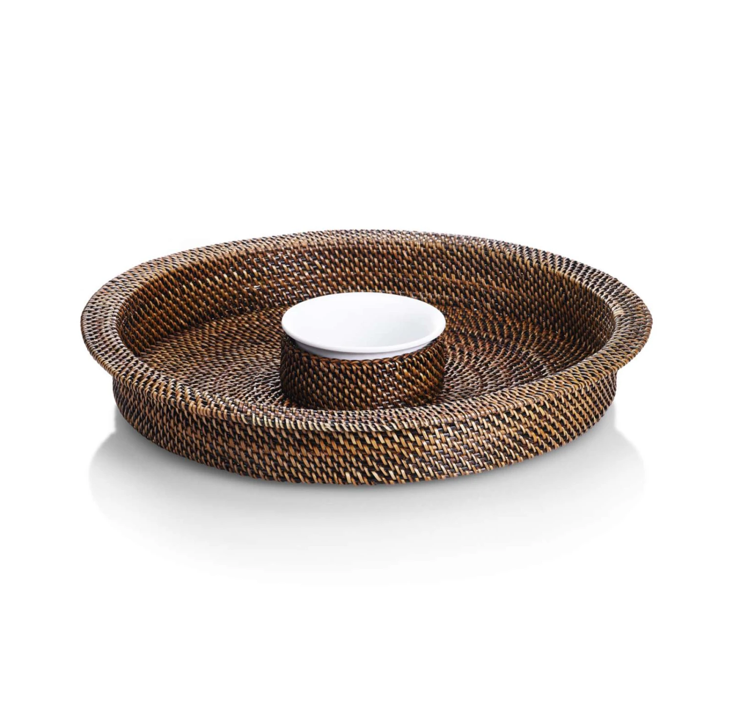 Calaisio Chip & Dip, Round W/ Porcelain Dish 3 Calaisio Chip & Dip, Round W/ Porcelain Dish