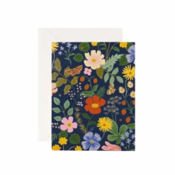 Strawberry Fields Navy Card