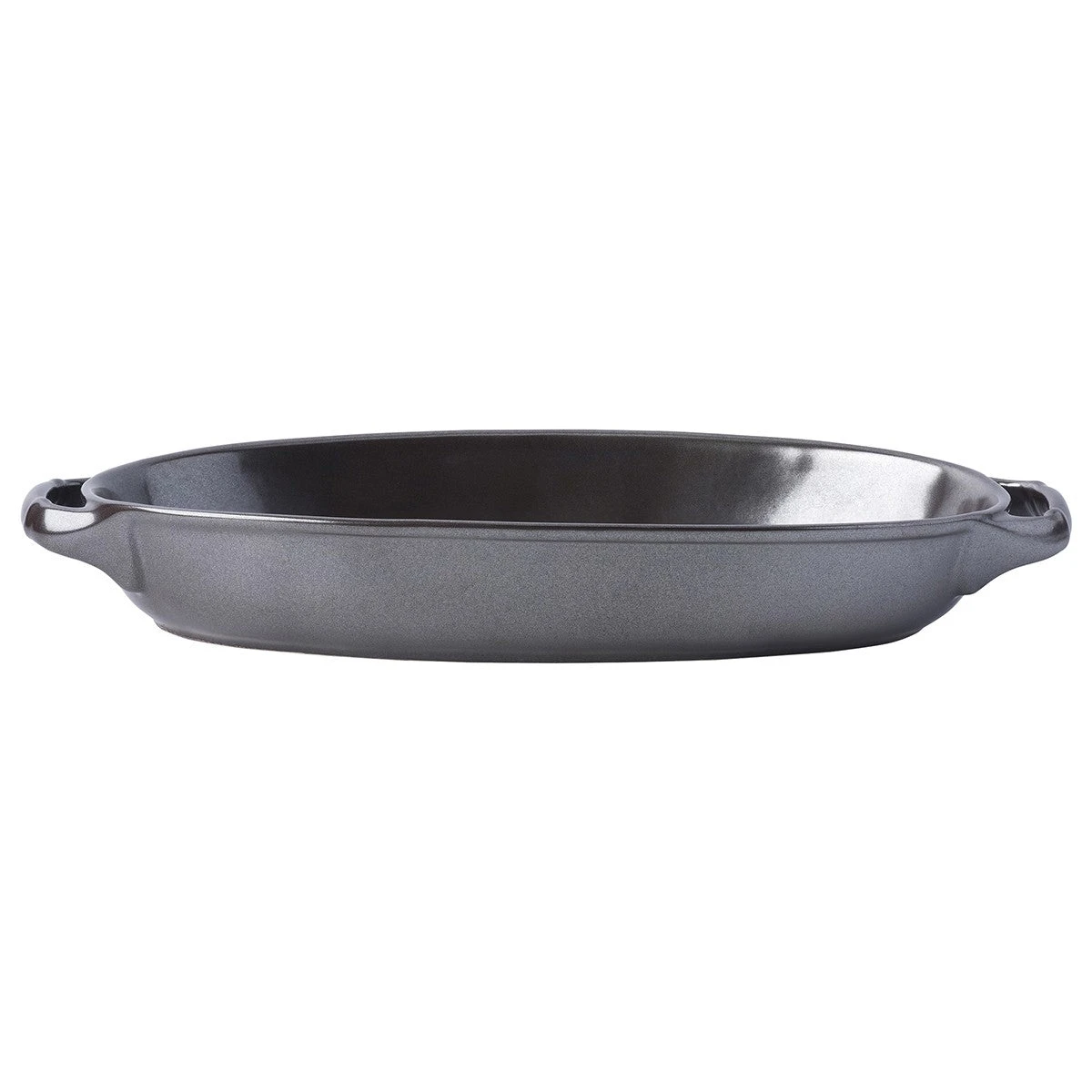 Juliska Pewter Stoneware Shallow Baker, Large 4 Juliska Pewter Stoneware Shallow Baker, Large - Image 2