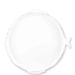 Vietri Lastra Melamine White Fish Round Platter