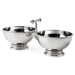 Juliska Graham Hammered Metal Double Cocktail Bowl -Home Furnishings Shop n255 57 alt