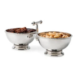 Juliska Graham Hammered Metal Double Cocktail Bowl