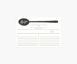 Charcoal Spoon Recipe Cards -Home Furnishings Shop rcs001 01 1