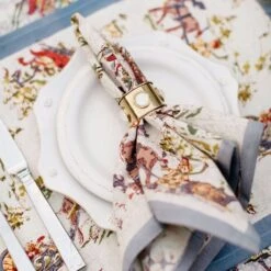 Renne Grey & Blue Placemat -Home Furnishings Shop renne grey blue 1