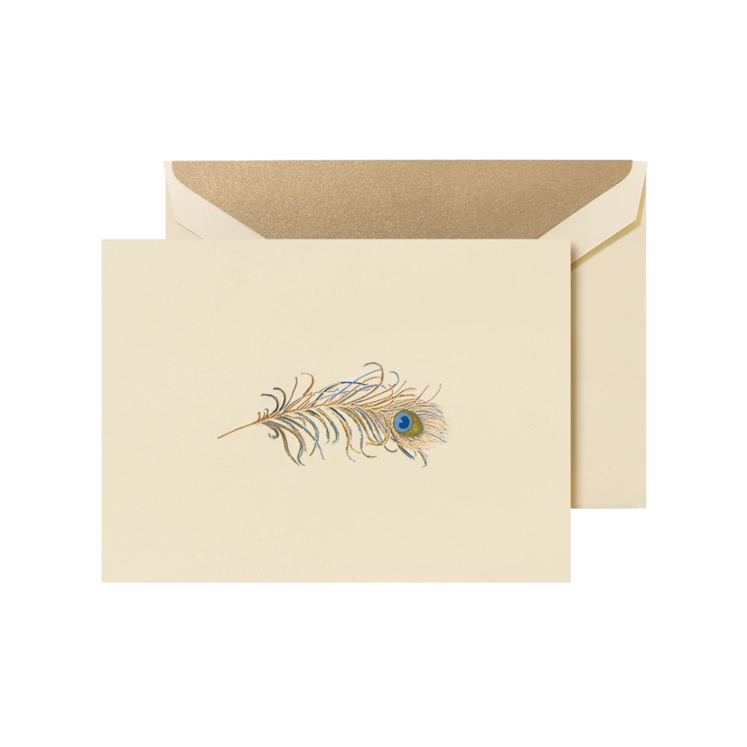 Crane & Co. Peacock Feather Notes 3 Crane & Co. Peacock Feather Notes