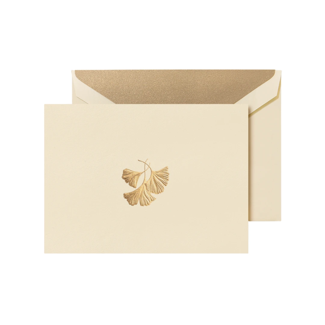 Crane & Co. Engraved Gingko Notes 3 Crane & Co. Engraved Gingko Notes