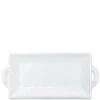 Vietri Incanto Stone White Stripe Handled Platter, Rectangular -Home Furnishings Shop sinc w1123