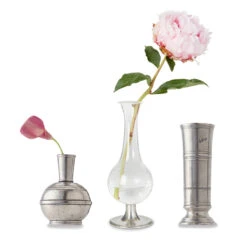 Match Pewter Footed Glass Vase -Home Furnishings Shop vases