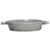 Vietri Lastra Gray Handled Round Baker